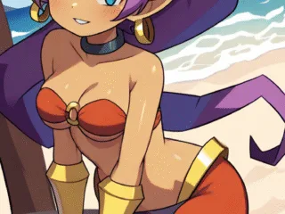 Shantae on the beach