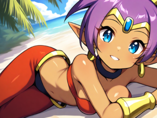 Shantae on the beach