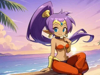 Shantae on the beach
