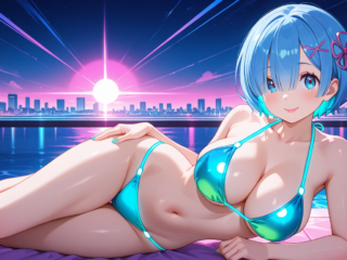 Sexy Cyberpunk Retrowave Rem