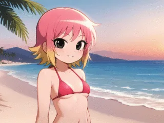 Sexy Ramona on the beach