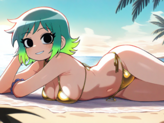 Sexy Ramona on the beach